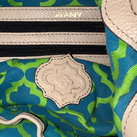 orYANY Taupe Leather Hobo Bag with Gold Details and whipstitching - Picture 10 of 13